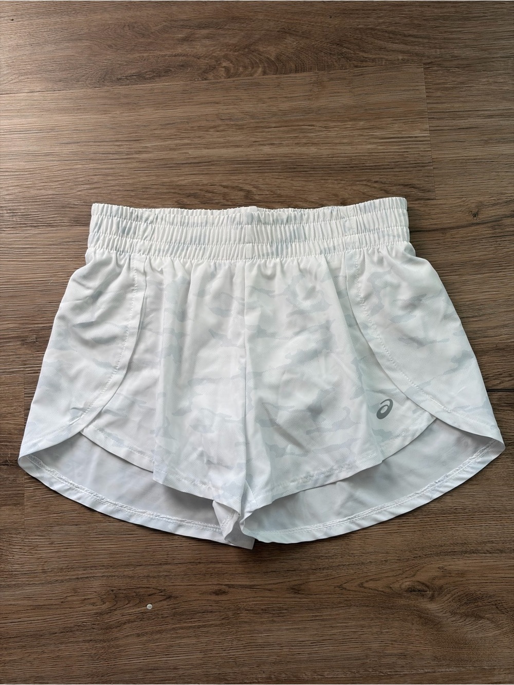 Asics White Camo Athletic Running Shorts Size XS